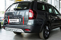 Кромка багажника (нерж) Carmos - Турецька сталь для Dacia Logan MCV 2013-2020 рр