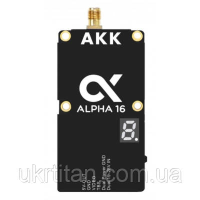 Оригінал! Відеопередавач (VTX) AKK Alpha 16W 4.9G-6G 96CH (A16) - Вища Якість!, фото 1