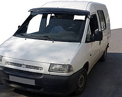 Козирьок на лобове скло (чорний глянець, 5мм) для Citroen Jumpy 1996-2007 рр