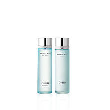 O HUI Miracle Aqua Skin Softener & Emulsion — інтенсивне зволоження та сяйво шкіри 20 мл + 20 мл