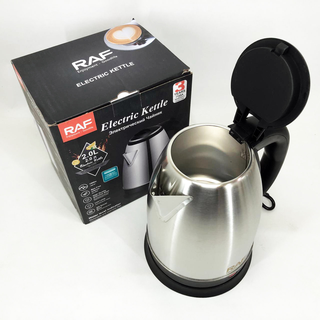 Тихий побутовий чайник, Електричний чайник для дому на кухню Якісний домашній BX-14, фото 1