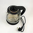 Потужний електричний чайник від розетки Magio, Електрочайник з підсвічуванням для кип'ятіння CH-49, фото 5