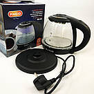 Чайник з дисковим нагріванням Magio МG-496 1 л 900 Вт, Безшумний електрочайник, Електрочайник фірмовий QH-11, фото 2