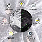 Пухнастий плед сірий із зірками, Ковдра з зірками що світиться в темряві, Плюшева ковдра що світиться XF-59, фото 5