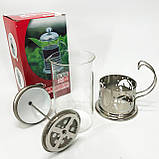 Френч-прес для ароматного чаю UNIQUE UN-1152 600 мл, Чайник заварник, Заварник для трав BJ-18, фото 3