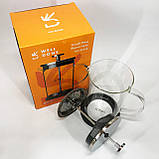 Заварник скляний з пресом Well, Френч-прес з якісного матеріалу, Чайники для заварки, Чайник заварник XB-96, фото 10