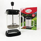 Домашній френч-прес Con Brio 600 мл CB-6660B, Френч-прес для кави до кавоварки, Красивий заварник EO-78, фото 2