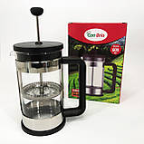 Ручний френч прес для чаю Con Brio CB-6560 600 мл, Міцний френч-прес з нержавіючої сталі XV-81, фото 2