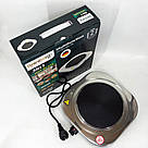 Маленька електроплита настільна Rainberg RB-009, Електроплита на 1 конфорку, Стильна електро плита EW-19, фото 2