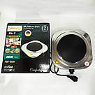 Маленька електроплита настільна Rainberg RB-009, Електроплита на 1 конфорку, Стильна електро плита EW-19, фото 3