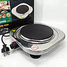 Маленька електроплита настільна Rainberg RB-009, Електроплита на 1 конфорку, Стильна електро плита EW-19, фото 4