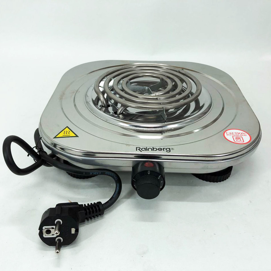 Компактна електронна плитка Rainberg RB-010 2000 Вт, Електрична плитка одноконфорочна SI-48, фото 1