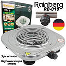 Компактна електронна плитка Rainberg RB-010 2000 Вт, Електрична плитка одноконфорочна SI-48, фото 5