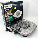 Компактна електронна плитка Rainberg RB-010 2000 Вт, Електрична плитка одноконфорочна SI-48, фото 6