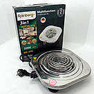 Компактна електронна плитка Rainberg RB-010 2000 Вт, Електрична плитка одноконфорочна SI-48, фото 3