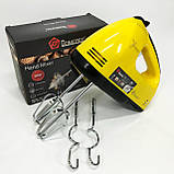 Міксер кухонний стаціонарний DOMOTEC R6633Y, Міксер для тіста на ватрушки з двома віночками GD-76, фото 3