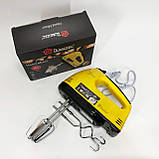 Міксер кухонний стаціонарний DOMOTEC R6633Y, Міксер для тіста на ватрушки з двома віночками GD-76, фото 7