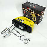 Міксер кухонний стаціонарний DOMOTEC R6633Y, Міксер для тіста на ватрушки з двома віночками GD-76, фото 8