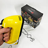 Міксер кухонний стаціонарний DOMOTEC R6633Y, Міксер для тіста на ватрушки з двома віночками GD-76, фото 9