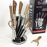 Кухонні ножі для готування UNIQUE UN-1833, Професійні ножі для домашньої кухні Сучасні кухонні NC-68, фото 8