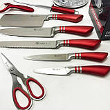 Набір ножів кухонні ножі кухарські набір UNIQUE UN-1832 9 шт, Сталеві кухонні ножі CV-23, фото 6