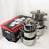 Набір високих каструль UNIQUE UN-5035, Набір каструль з антипригарним покриттям Якісний RF-33, фото 7