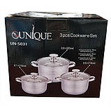 Набір каструль з міцним антипригарним покриттям, Набір каструль з комплектом кришок BE-80, фото 2