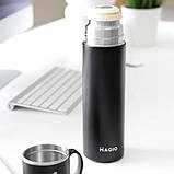 Термокружка вакуумна з поїлкою, Довговічний термос з вакуумною ізоляцією, Термос для чаю помповий JG-42, фото 4