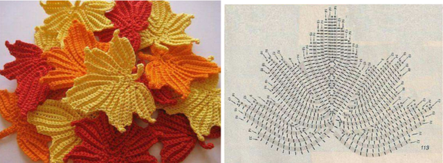 гарний лист гачком