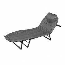 Шезлонг лежак ліжко розкладне Bonro B2002-4 темно-сірий, фото 2