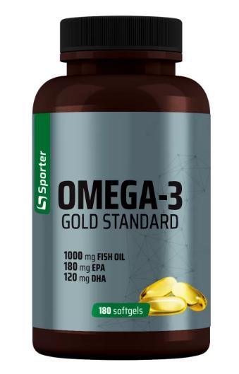 Жирні кислоти SPORTER OMEGA-3 GOLD STANDARD 180 капсул, фото 1