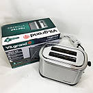 Тостер компактний, Маленький тостер, Тостери для дому з автоматичним відключенням KU-22, фото 5