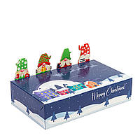 Подарункова коробка 250х150х50 "Фігурки" синя