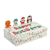 Подарункова коробка 250х150х50 "Фігурки" біла