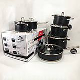 Набір каструль з антипригарним покриттям 12, Набір високих каструль вищої якості LU-86, фото 9