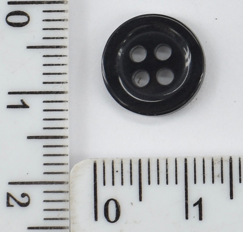 Гудзик 4 отвори  сорочка 11 мм чорні, фото 1