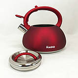 Чайник зі свистком нержавіюча сталь, Якісний металевий чайник зі свистком для електроплити UB-23, фото 7