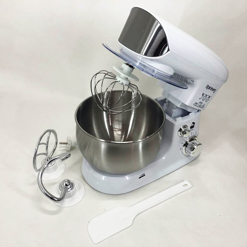 Стаціонарний міксер з чашею для кухні Rainberg, Міксер планетарний комбайн, Комбайн з металевою чашею MP-39, фото 1