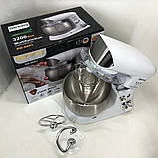Стаціонарний міксер з чашею для кухні Rainberg, Міксер планетарний комбайн, Комбайн з металевою чашею MP-39, фото 4