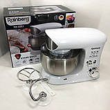 Стаціонарний міксер з чашею для кухні Rainberg, Міксер планетарний комбайн, Комбайн з металевою чашею MP-39, фото 5