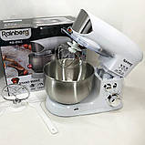 Стаціонарний міксер з чашею для кухні Rainberg, Міксер планетарний комбайн, Комбайн з металевою чашею MP-39, фото 7