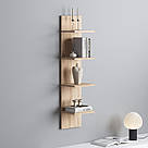 Поличка на стіну 4 ярусна 250 мм Полички настінні навісні відкриті оригінальні з Ламінованого ДСП, фото 3