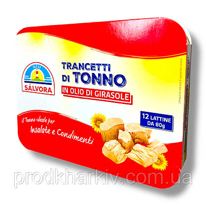 Соковитий та ніжний тунець Salvora il Tonno 12 шт. уп, фото 4