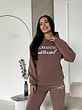 Утеплений спортивний жіночий костюм з начосом  колір Мокко, "Romantic Material", фото 7
