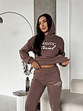 Утеплений спортивний жіночий костюм з начосом  колір Мокко, "Romantic Material", фото 5