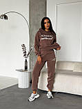 Утеплений спортивний жіночий костюм з начосом  колір Мокко, "Romantic Material", фото 2