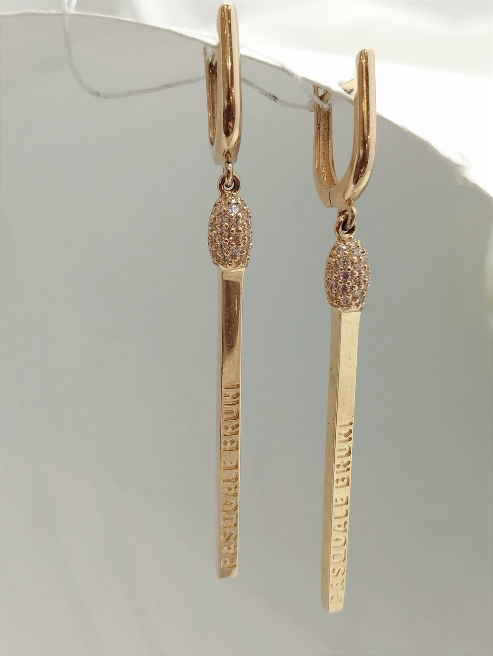 Золоті сережки сирник, золоті сережки сірники модні сережки стильні золоті сережки