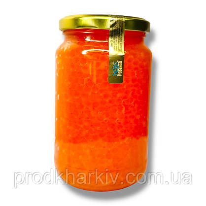 Ікра червона лососева (імітація) "Рибанов" 380 грамів (Скло + кришка)., фото 3