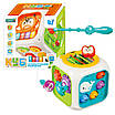 Інтерактивна іграшка бізікуб музичний тренажер для розвитку моторики у дітей Ігри з пальчиками світло риболовля сортер, фото 9