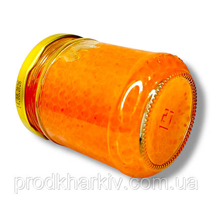 Ікра червона лососева (імітація) "Рибанов" 200 грамів (Скло + покришка)., фото 4